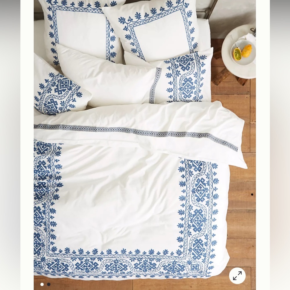 Coyuchi Aari Embroidered Duvet (sold by anthropologie)